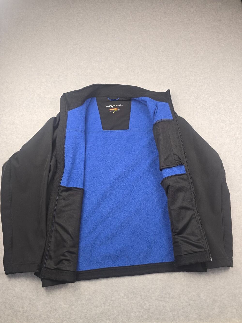 Hawke & Co Coat Jacket Mens Size M Blue Hooded Full Zip Outdoor